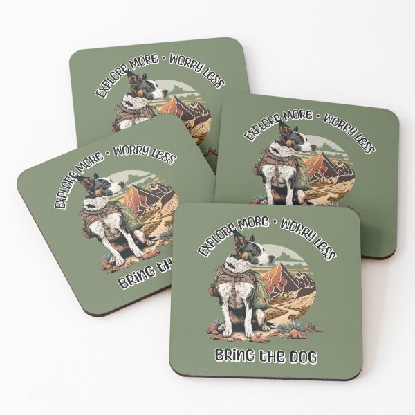 Item preview, Explore More Worry Less Bring the Dog – Hiking Dog Lover Adventure Design designed and sold by Sachie's Studio.