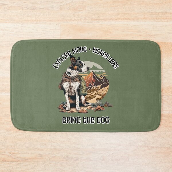 Item preview, Explore More Worry Less Bring the Dog – Hiking Dog Lover Adventure Design designed and sold by Sachie's Studio.