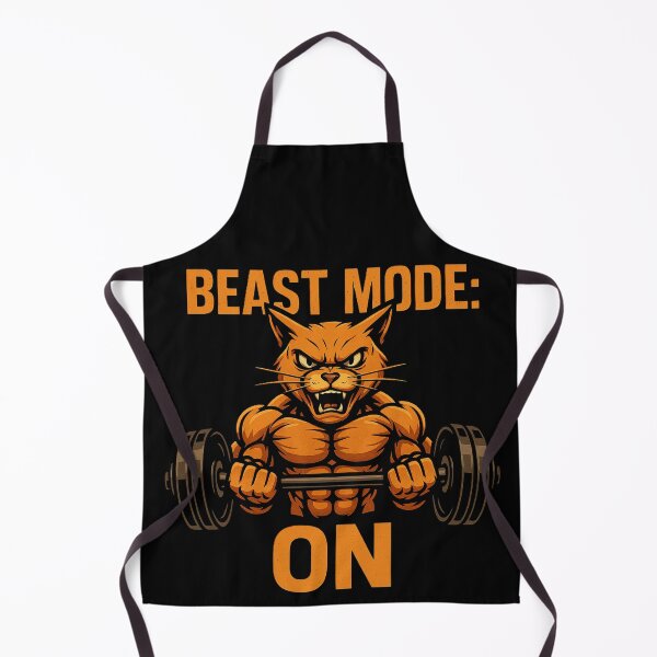 Item preview, Beast Mode Cat Gym, Aggressive Workout Cat designed and sold by AYACHI90.
