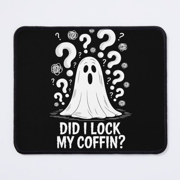 Item preview, Did I Lock My Coffin? – Funny Overthinking Ghost designed and sold by BlackBoneArt.
