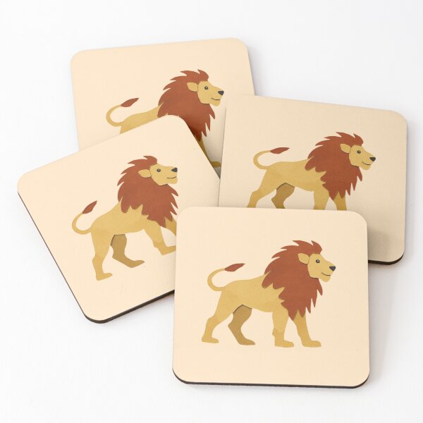 Item preview, Lion, Adorable Animals Series Paper Collage Kids Illustration designed and sold by SWSandraWechner.