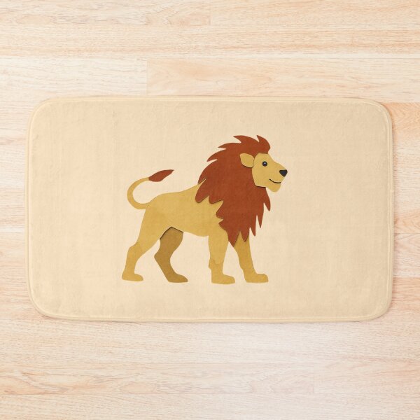 Item preview, Lion, Adorable Animals Series Paper Collage Kids Illustration designed and sold by SWSandraWechner.