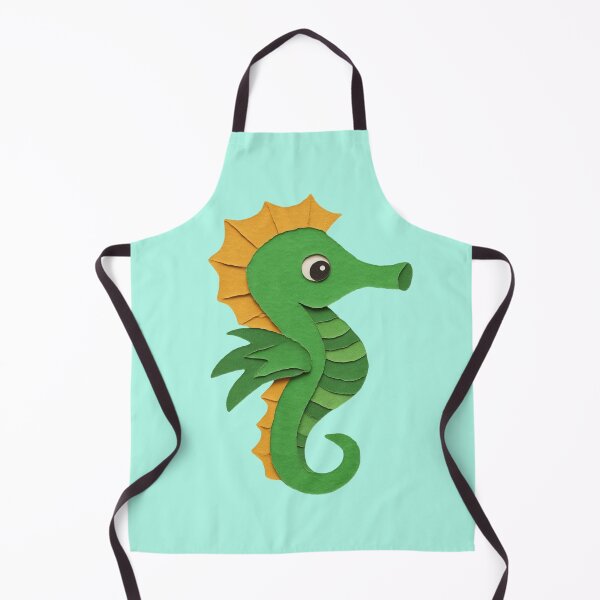 Item preview, Seahorse, Adorable Animals Series Paper Collage Minimalist Illustration designed and sold by SWSandraWechner.