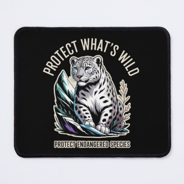Item preview, Protect What’s Wild Snow Leopard T-Shirt – Endangered Species Wildlife Conservation Design for Animal Lovers & Eco Gift Buyers designed and sold by GemBob Creations.