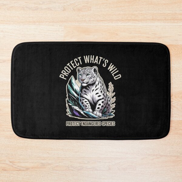 Item preview, Protect What’s Wild Snow Leopard T-Shirt – Endangered Species Wildlife Conservation Design for Animal Lovers & Eco Gift Buyers designed and sold by GemBob Creations.