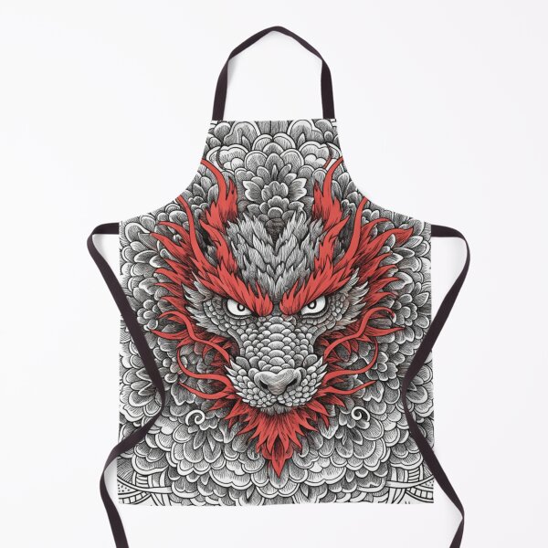 Item preview, Intricate Dragon Mandala – Detailed Black and Grey Floral Dragon Mandala Design designed and sold by Anime9122.