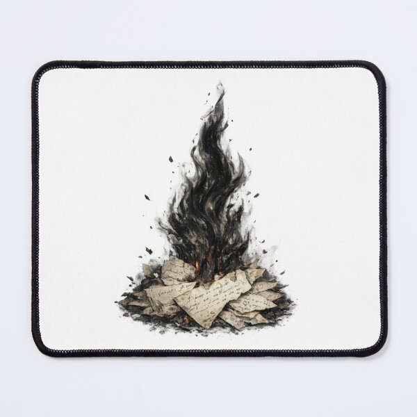 Item preview, Black Flame Rising from Burning Letters designed and sold by jgvisualarts.