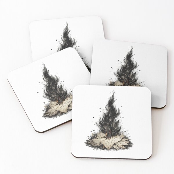 Item preview, Black Flame Rising from Burning Letters designed and sold by jgvisualarts.