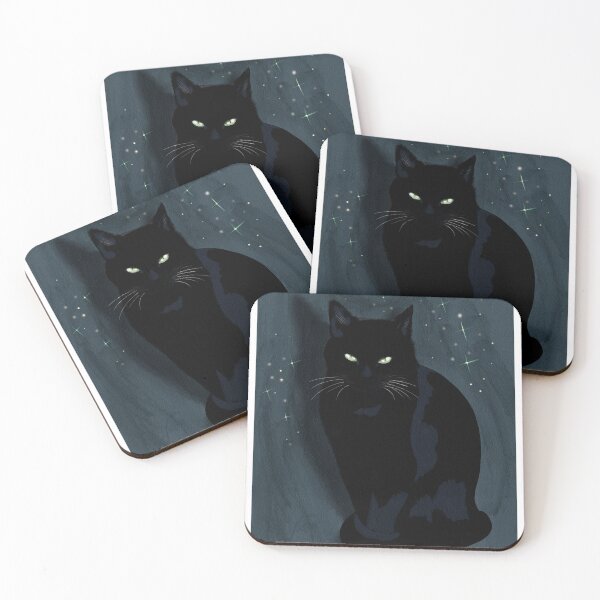 Item preview, Black Cat | Cute Cat | Vibrant Watercolor Cat  designed and sold by VirtuallyCreativ .