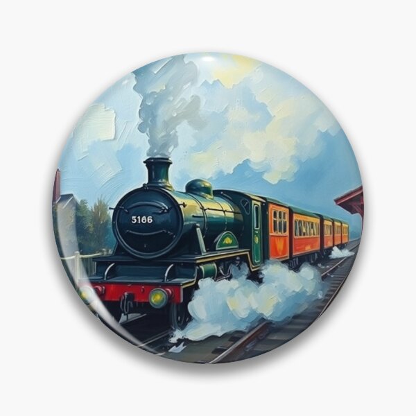 Item preview, Newport Pan Lane station, with a steam train. designed and sold by oldMastersofart.
