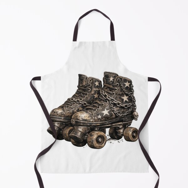 Item preview, Star-Covered Roller Skates with Chains designed and sold by jgvisualarts.