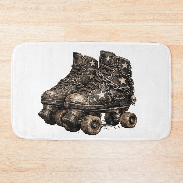Item preview, Star-Covered Roller Skates with Chains designed and sold by jgvisualarts.
