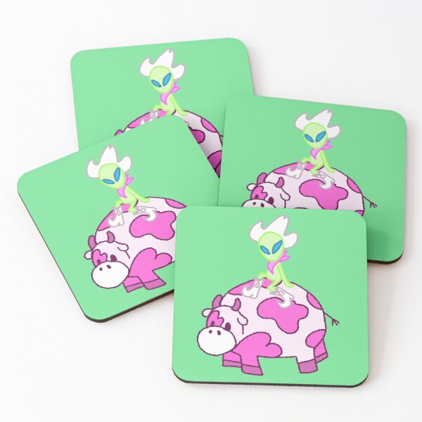 Item preview, Cowboy alien on pink cow designed and sold by RswMeat.