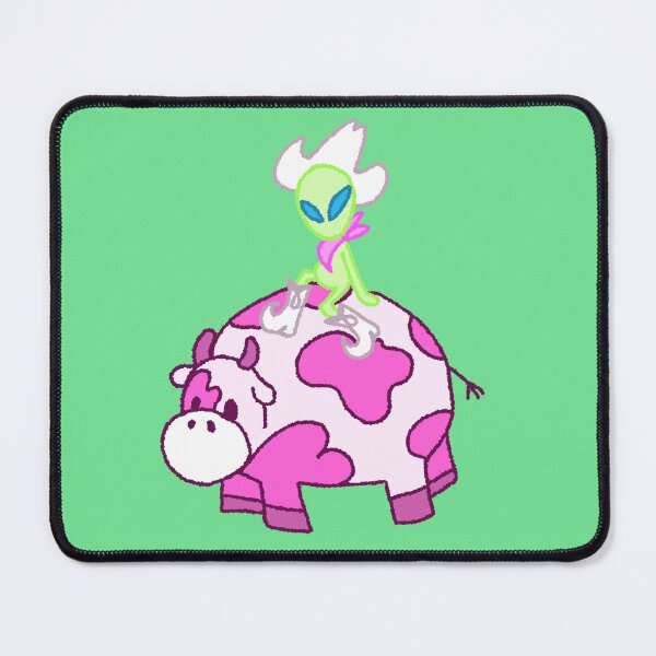 Item preview, Cowboy alien on pink cow designed and sold by RswMeat.