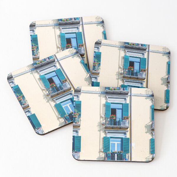 Item preview, Italian Balconies with Green Shutters and Flowers designed and sold by agathamourao.