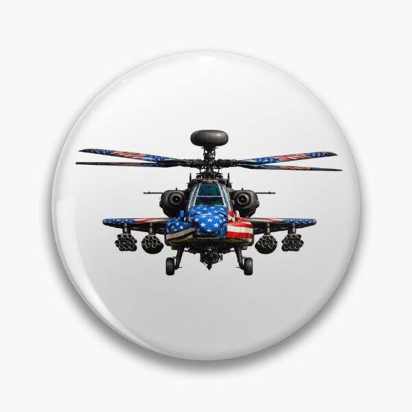 Item preview, USA Flag Painted Combat Helicopter Ah64 Front View designed and sold by Combat Skies.