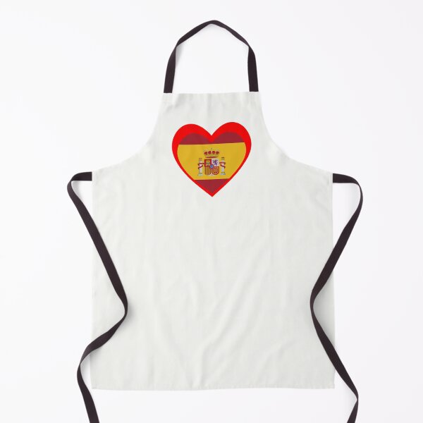 Artikelvorschau, Spanien‑Flagge mit rotem Herz entworfen und verkauft von The Best Designs.