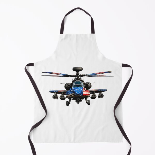 Item preview, USA Flag Painted Combat Helicopter Ah64 Front View designed and sold by Combat Skies.