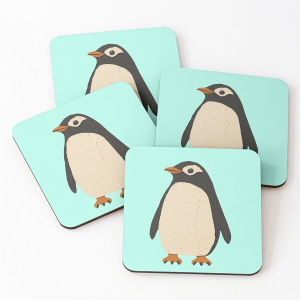 Item preview, Penguin, Adorable Animals Series Minimalist Illustration, Kids Paper Collage designed and sold by SWSandraWechner.
