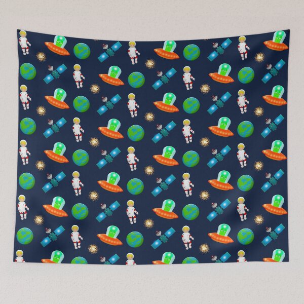 Item preview, Cute Artemis II Space Adventure - 3D Astronaut, Earth & Friendly UFO Art designed and sold by Yasmine Mohammed.