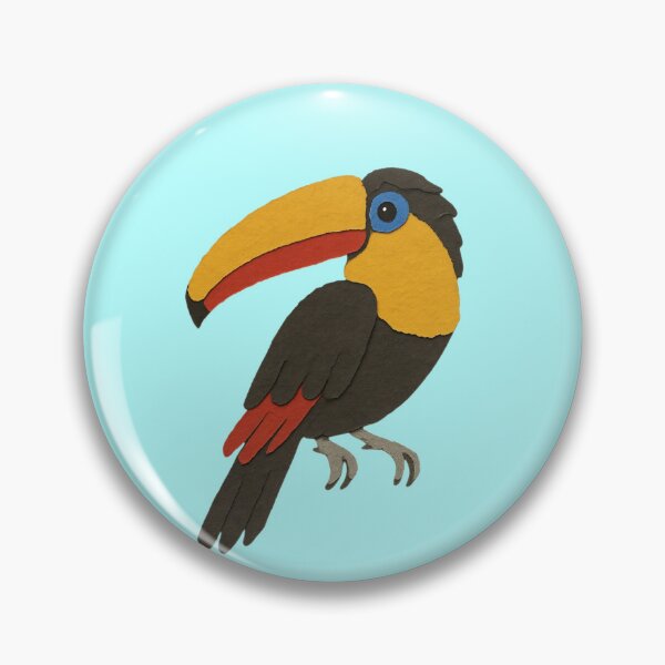 Item preview, Tucan, Adorable Animals Series Minimalist Illustration, Kids Paper Collage designed and sold by SWSandraWechner.