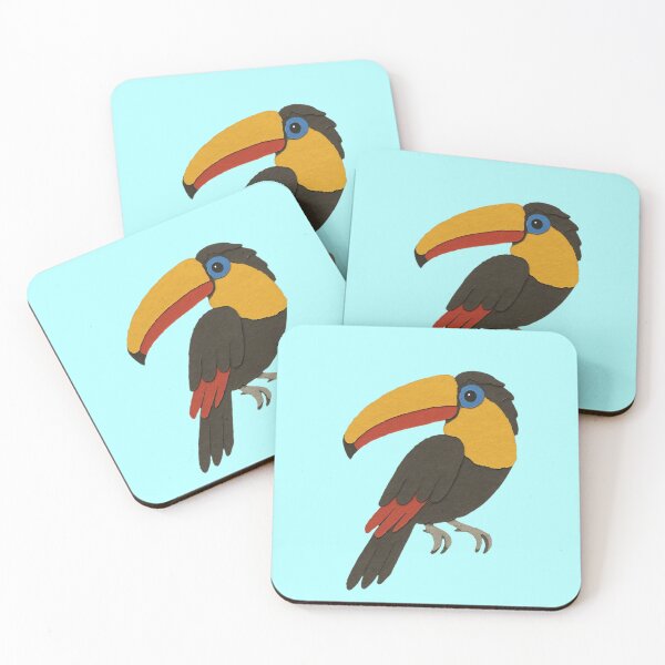 Item preview, Tucan, Adorable Animals Series Minimalist Illustration, Kids Paper Collage designed and sold by SWSandraWechner.