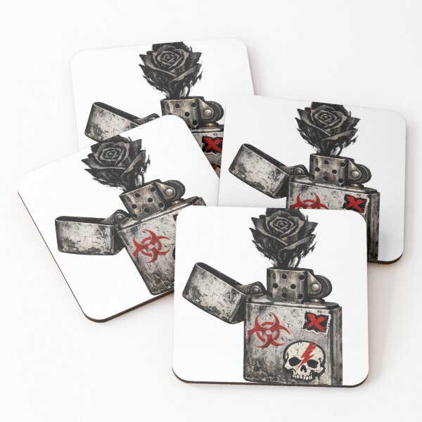 Item preview, Distressed Lighter with Black Rose Flame designed and sold by jgvisualarts.