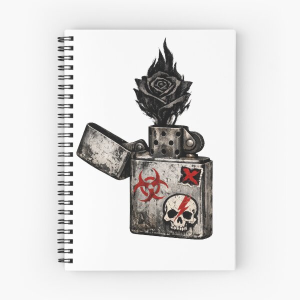 Item preview, Distressed Lighter with Black Rose Flame designed and sold by jgvisualarts.