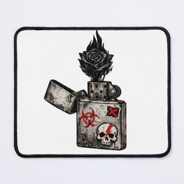 Item preview, Distressed Lighter with Black Rose Flame designed and sold by jgvisualarts.
