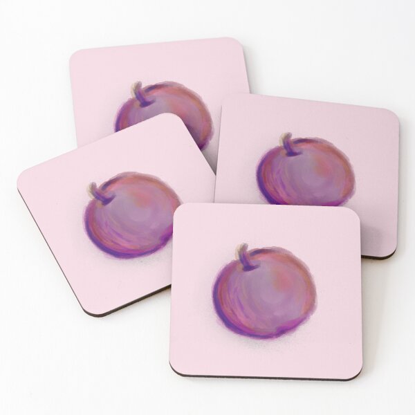 Item preview, Purple Apple Watercolor Painting designed and sold by DesignMoStudio.