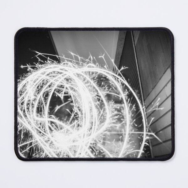 Item preview, Black and White Sparkler Light Painting Abstract designed and sold by agathamourao.