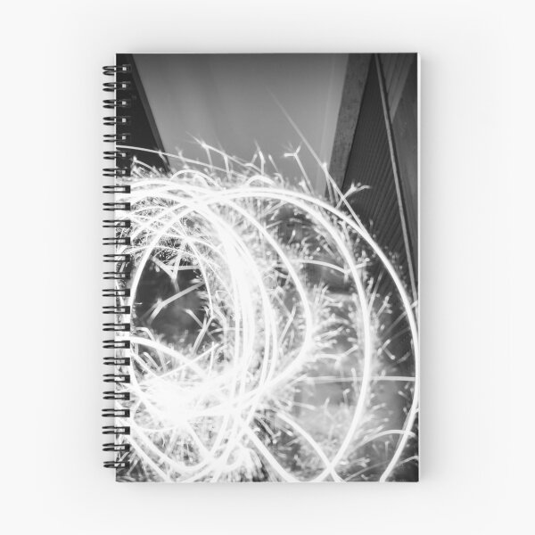 Item preview, Black and White Sparkler Light Painting Abstract designed and sold by agathamourao.