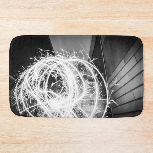 Item preview, Black and White Sparkler Light Painting Abstract designed and sold by agathamourao.