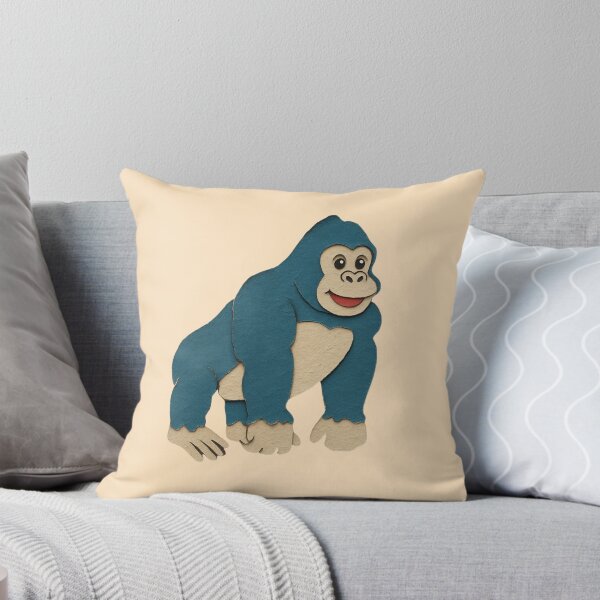 Item preview, Gorilla, Adorable Animals Series Minimalist Illustration, Kids Paper Collage designed and sold by SWSandraWechner.