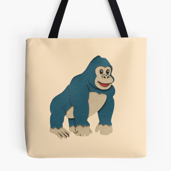 Item preview, Gorilla, Adorable Animals Series Minimalist Illustration, Kids Paper Collage designed and sold by SWSandraWechner.