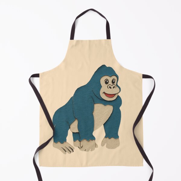 Item preview, Gorilla, Adorable Animals Series Minimalist Illustration, Kids Paper Collage designed and sold by SWSandraWechner.