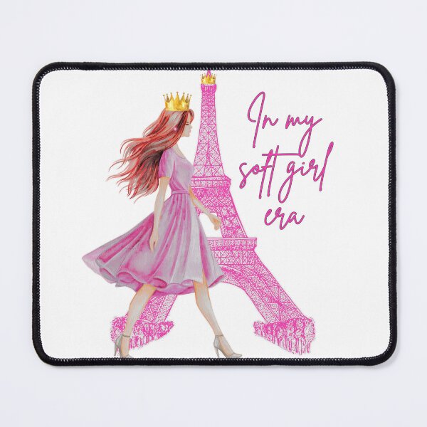 Item preview, In My Soft Girl Era Paris Aesthetic – Feminine Eiffel Tower Queen Design designed and sold by Daily Mood Studio.