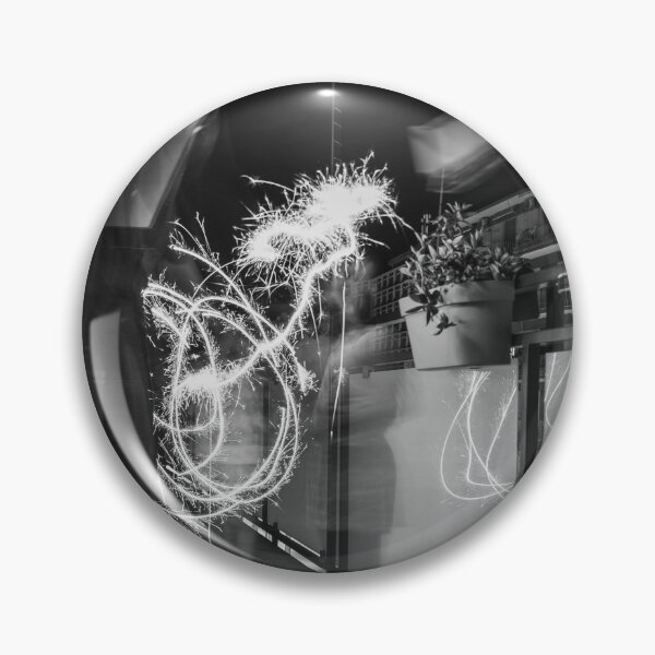 Item preview, Black and White Sparkler Light Painting Abstract designed and sold by agathamourao.