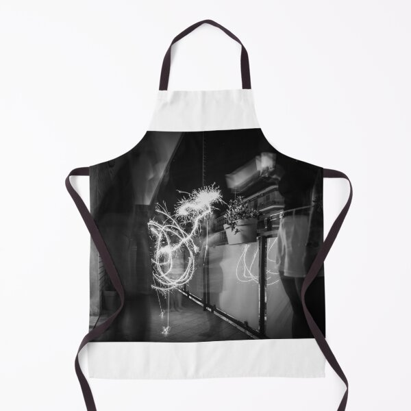 Item preview, Black and White Sparkler Light Painting Abstract designed and sold by agathamourao.