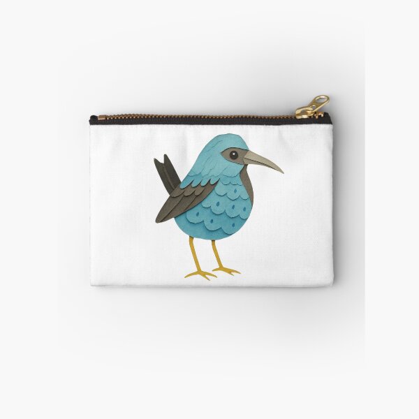 Item preview, Cute Blue Bird, Paper Collage Kids Illustration  designed and sold by SWSandraWechner.