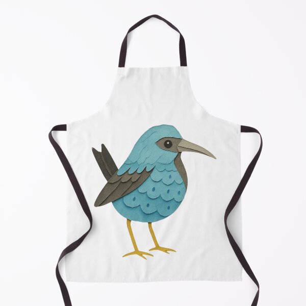 Item preview, Cute Blue Bird, Paper Collage Kids Illustration designed and sold by SWSandraWechner.