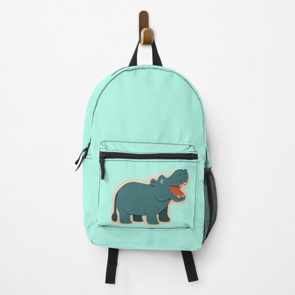 Item preview, Hippo, Adorable Animals Series, Minimalist Illustration, Kids Paper Collage designed and sold by SWSandraWechner.