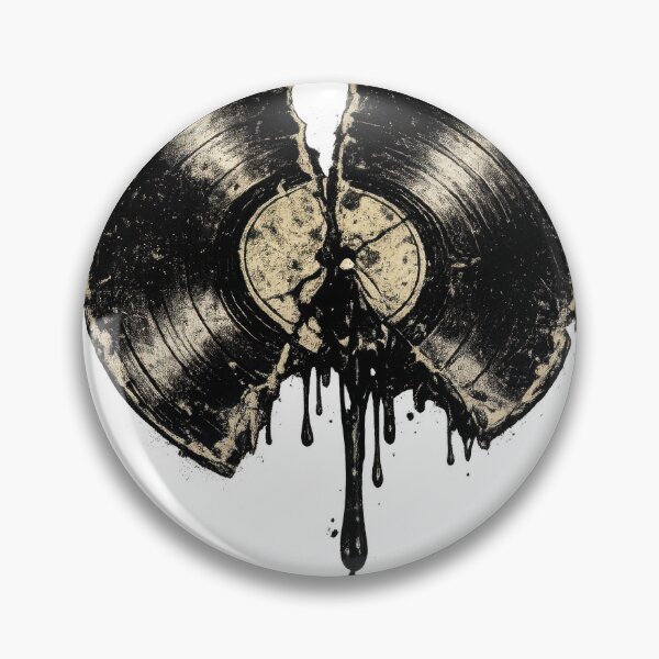 Item preview, Broken Vinyl Record with Dripping Black Wax designed and sold by jgvisualarts.