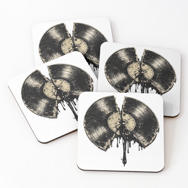 Item preview, Broken Vinyl Record with Dripping Black Wax designed and sold by jgvisualarts.