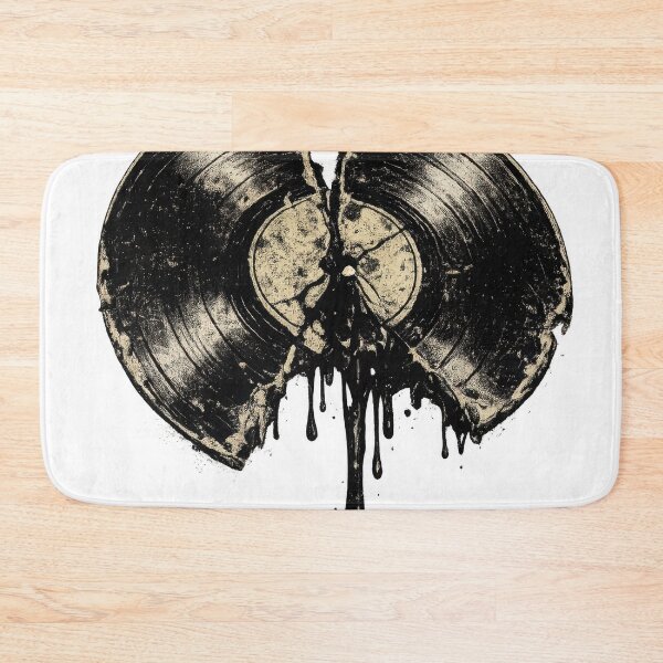 Item preview, Broken Vinyl Record with Dripping Black Wax designed and sold by jgvisualarts.