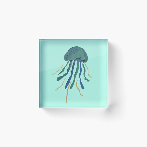 Item preview, Jellyfish, Adorable Animals Series, Minimalist Illustration, Kids Paper Collage designed and sold by SWSandraWechner.