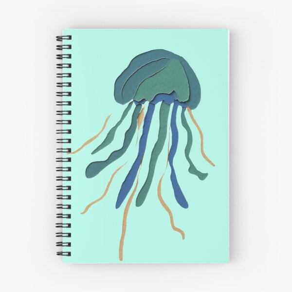 Item preview, Jellyfish, Adorable Animals Series, Minimalist Illustration, Kids Paper Collage designed and sold by SWSandraWechner.