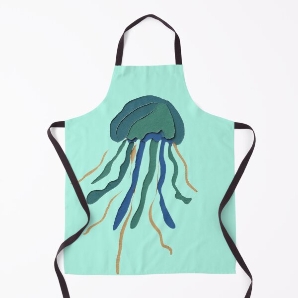 Item preview, Jellyfish, Adorable Animals Series, Minimalist Illustration, Kids Paper Collage designed and sold by SWSandraWechner.