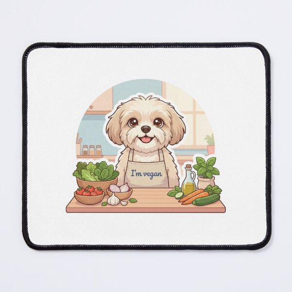 Item preview, Happy Vegan Dog Chef – Cute Kitchen Plant-Based Sticker "I'm vegan" designed and sold by wildbest.