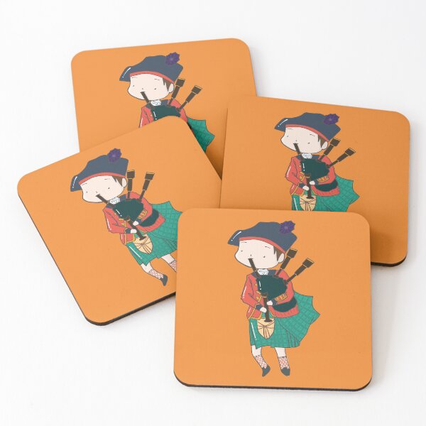 Item preview, Cute Scottish Bagpiper Cartoon Drawing designed and sold by MariOyama.